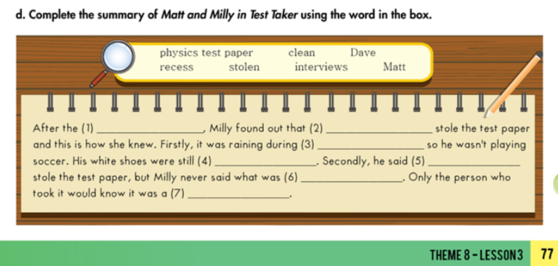 Smart World Workbook 7 giải bài tập Unit 8 Lesson 3