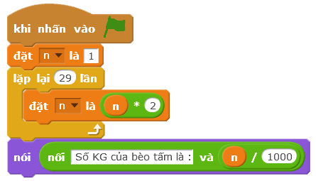 Bài tập Scratch hay