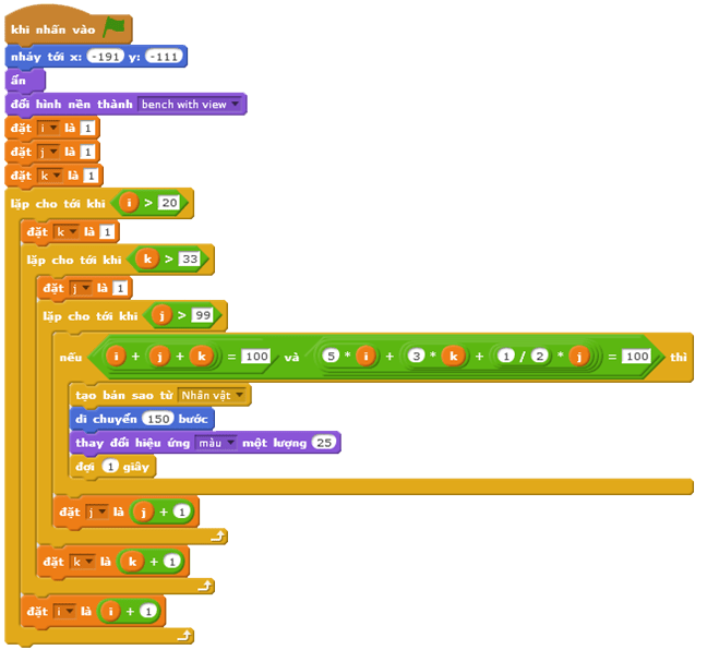 Giải Bài tập Scratch