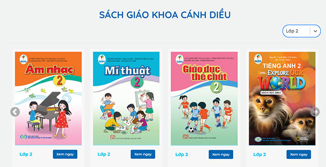 Xem sách giáo khoa lớp 2 Cánh Diều