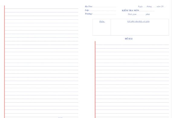 Cách làm giấy kiểm tra cấp 1