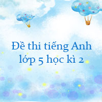 Đề thi tiếng Anh lớp 5 học kì 2 năm 2021 - 2022