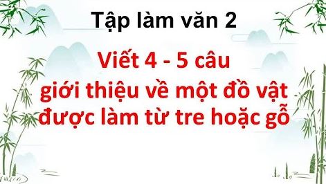 Viết 4-5 câu giới thiệu một đồ vật được làm từ tre hoặc gỗ 