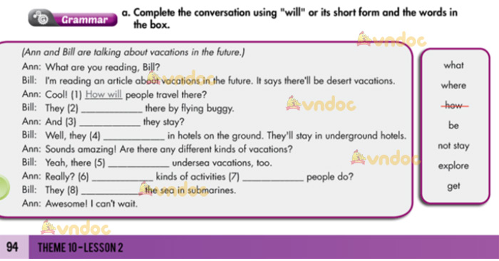 Smart World Workbook 7 giải bài tập Unit 10 Lesson 2