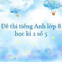 Đề thi tiếng Anh lớp 8 học kì 2 năm 2021 - 2022 số 5
