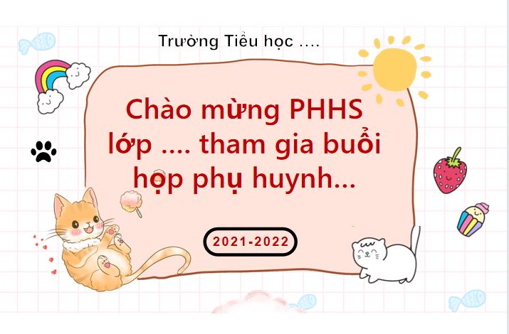 Powerpoint họp phụ huynh cuối năm - Mẫu 1