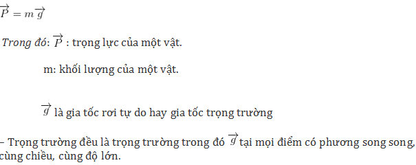 thế năng trọng trường