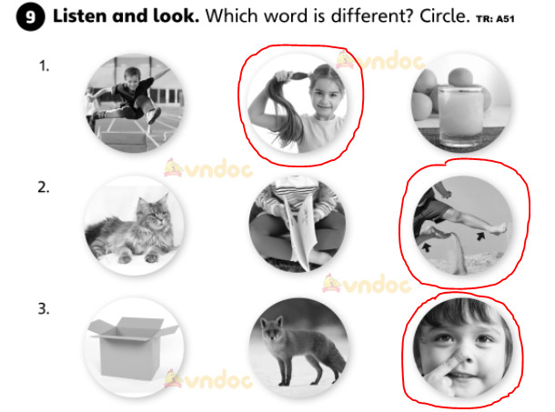 Giải Tiếng Anh lớp 1 Unit 4 My body trang 29 SBT