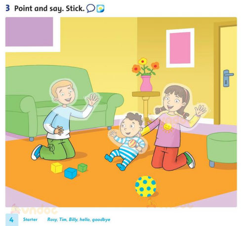 Giải SGK Tiếng Anh lớp 1 Unit Starter: Hello! - Lesson 1