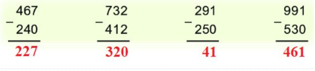 Bài 1 (trang 87 SGK Toán 2 tập 2)