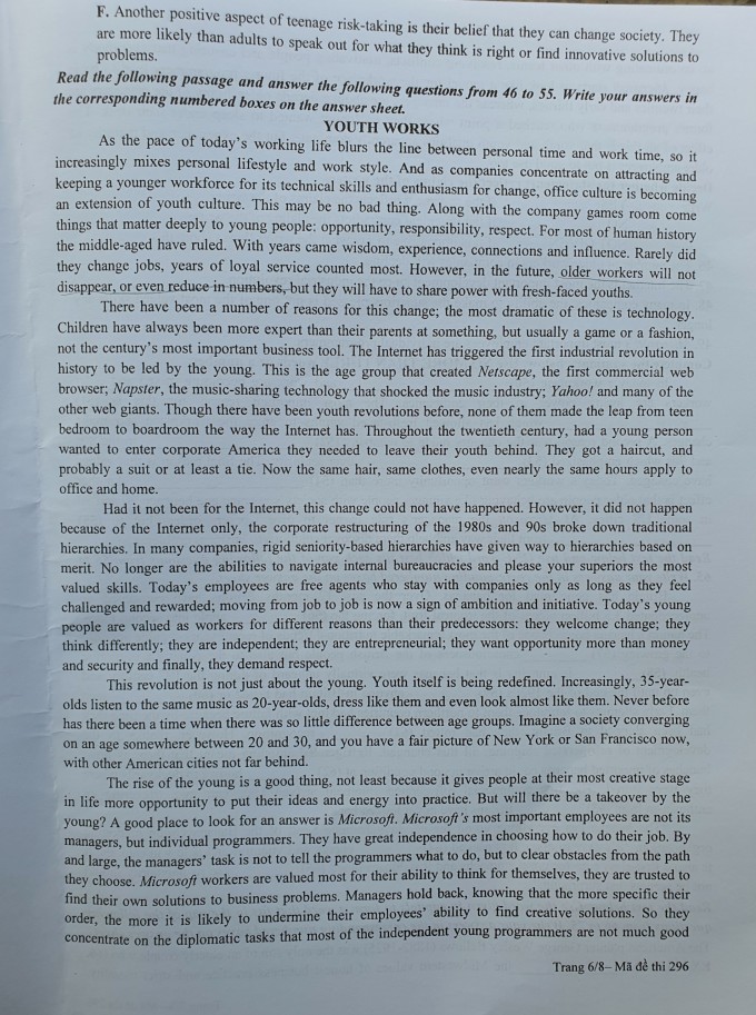 Đề thi chuyên Anh vào lớp 10 Đh Sư phạm Hà Nội năm 2022