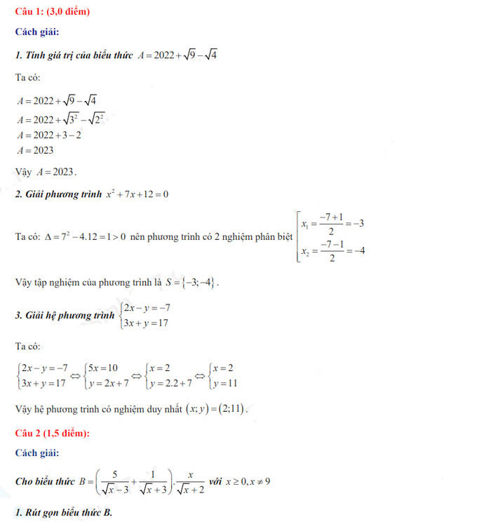 Đề Toán Điện Biên