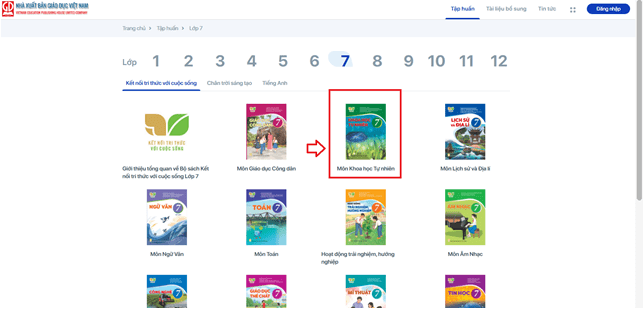 Cách xem sách KNTT