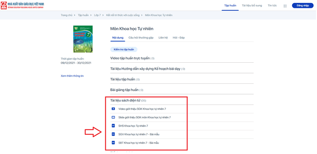 Cách xem sách KNTT lớp 7