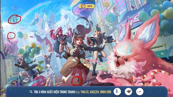 Tìm hình trong sự kiện liên quân