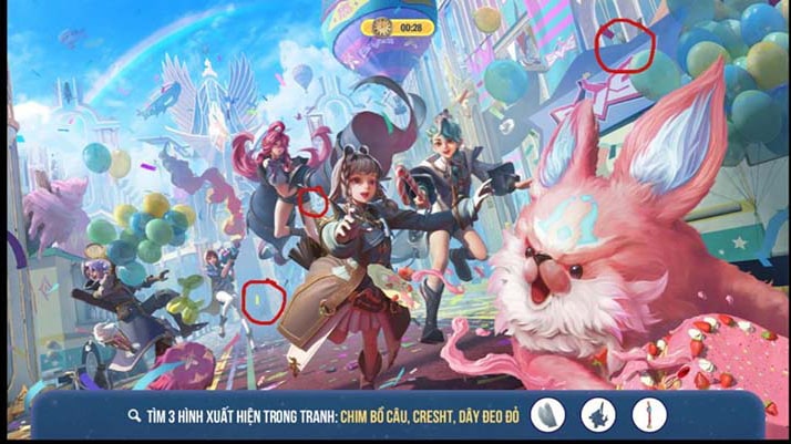 Tìm hình trong sự kiện liên quân