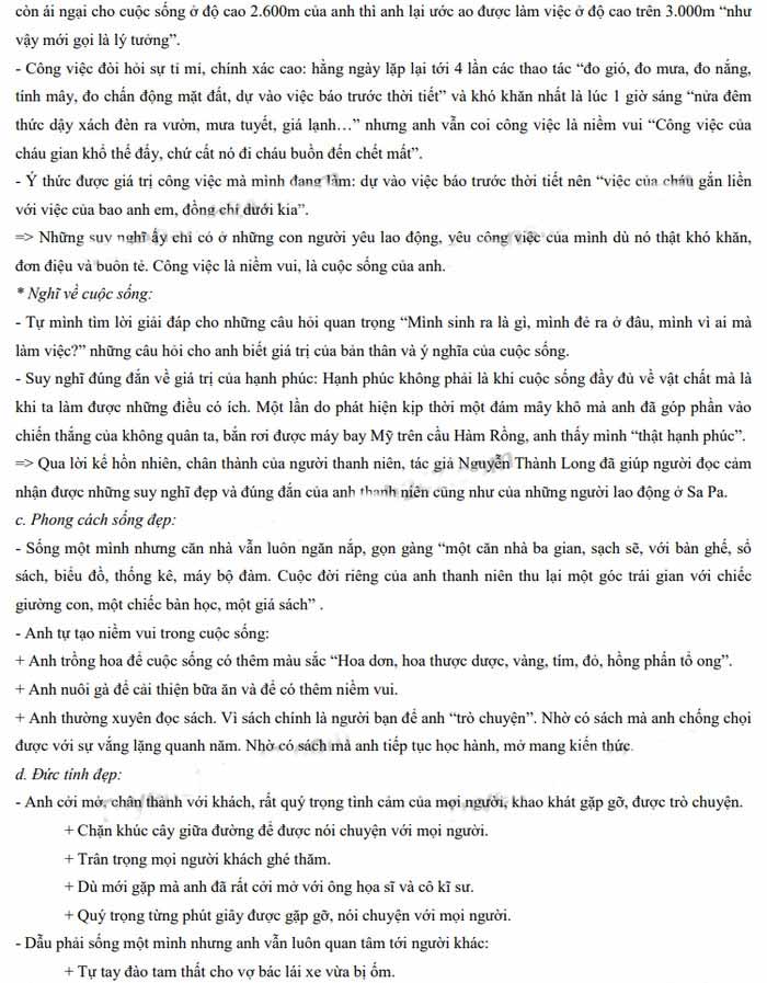 Đáp án đề vào lớp 10 môn Văn tỉnh Cao Bằng năm 2022