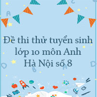 Đề thi thử tuyển sinh lớp 10 môn Anh Hà Nội năm 2022 số 8