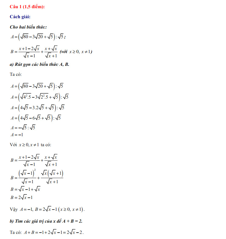 Đáp án Toán Hải Phòng 2022