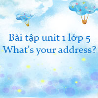 Bài tập unit 1 lớp 5 What's your address? online
