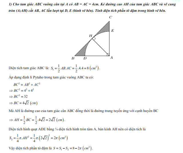 Đáp án Toán vào 10 Nam Định 2022