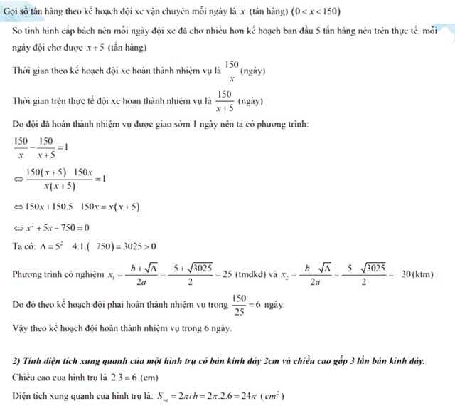 Đáp án đề thi vào lớp 10 môn Toán Đồng Nai năm 2022