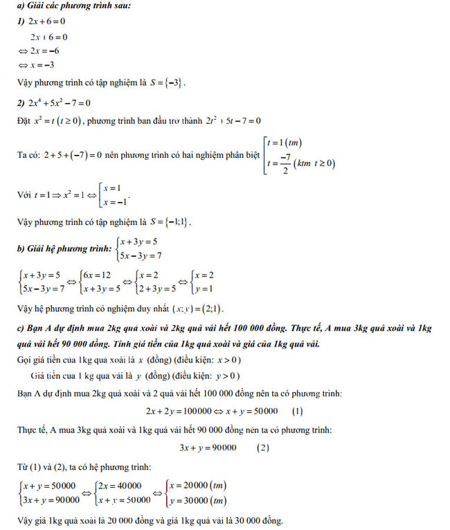 Đáp án đề thi vào 10 môn Toán Bắc Kạn 2022 câu 2