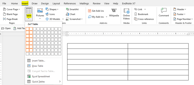 Trình bày thông tin ở dạng bảng