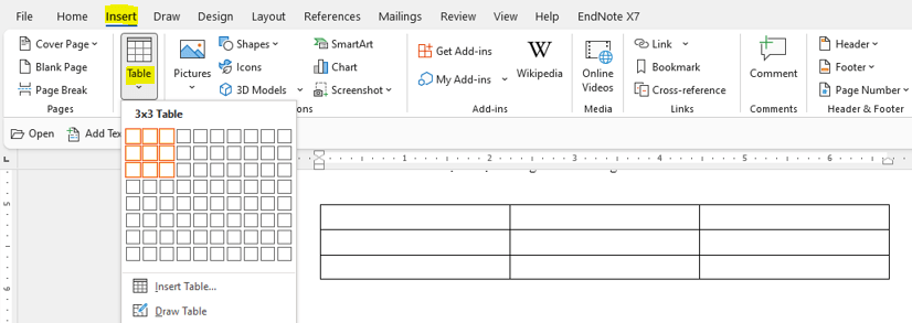 Trình bày thông tin ở dạng bảng