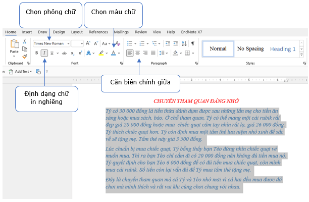 Định dạng văn bản