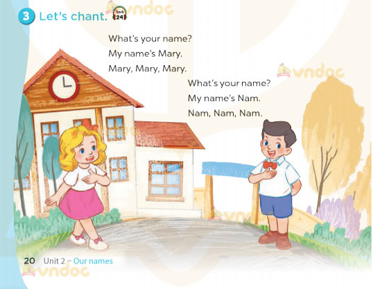 Tiếng Anh lớp 3 Unit 2 Lesson 3 Our names