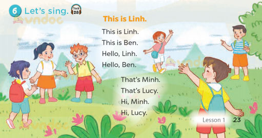 Tiếng Anh lớp 3 Unit 3 Lesson 1 Our friends