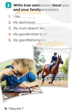 Unit 1 lớp 7 Looking Back