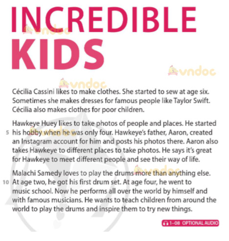 Tiếng Anh 7 Cánh Diều Unit 1 Reading