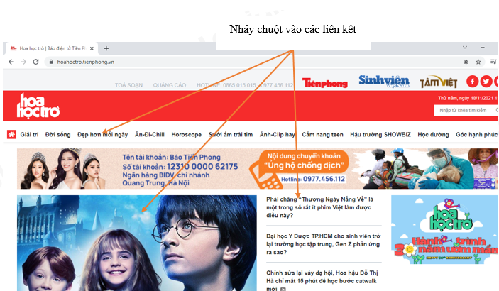 Truy cập v&agrave;o trang web