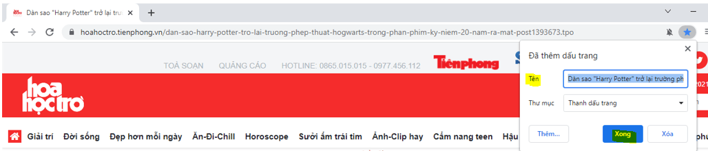 Truy cập v&agrave;o trang web