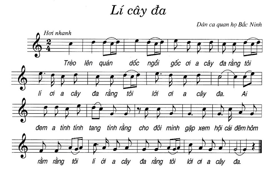 Hát: Bài hát Lí cây đa SGK Âm nhạc 6 CD