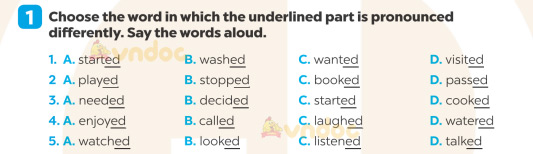 Giải SBT Tiếng Anh 7 Global Success Unit 3 Pronunciation