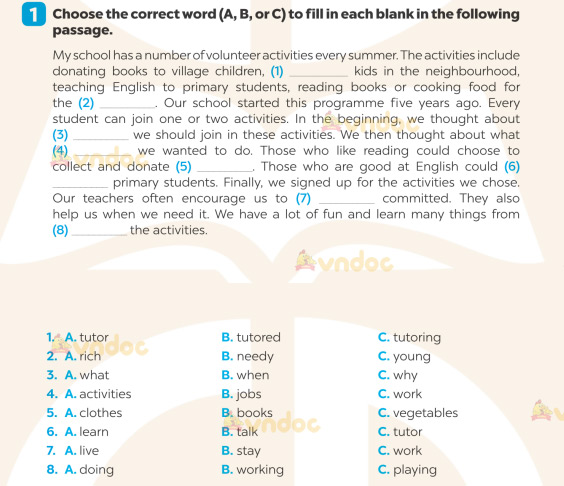 Giải SBT Tiếng Anh 7 Global Success Unit 3 Reading