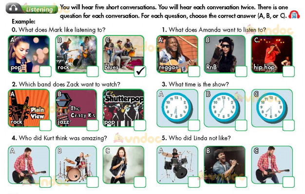 Tiếng Anh lớp 7 Unit 3 Review