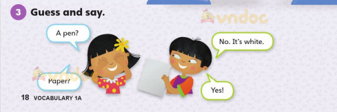 Tiếng Anh lớp 3 Unit 1 Vocabulary 1a