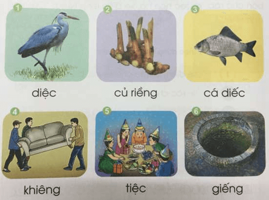 tìm từ có vần iêng