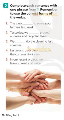 Tiếng Anh 7 Unit 3 Looking back