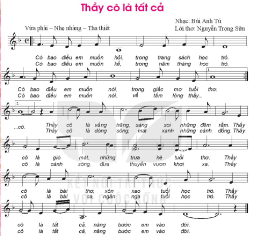 Hát: Thầy cô là tất cả SGK Âm nhạc 6 KNTT