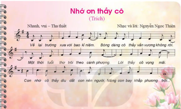 Nghe nhạc: Nhớ ơn thầy cô SGK Âm nhạc 6 KNTT