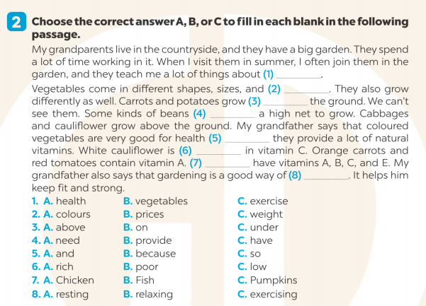 Giải SBT Tiếng Anh 7 Global Success Unit 2 Reading