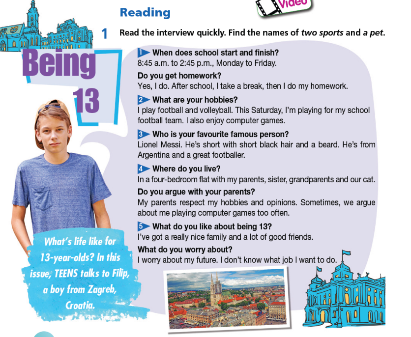 Tiếng Anh 7 Unit 1 Reading