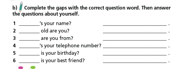 Tiếng Anh 7 Welcome back trang 10 11