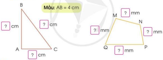 Toán lớp 3 trang 103, 104 Hình tam giác. Hình tứ giác | Cánh diều