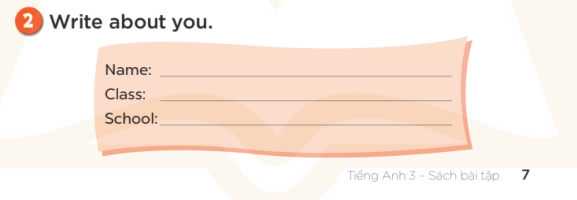 Sách bài tập Tiếng Anh 3 Unit 1 Hello